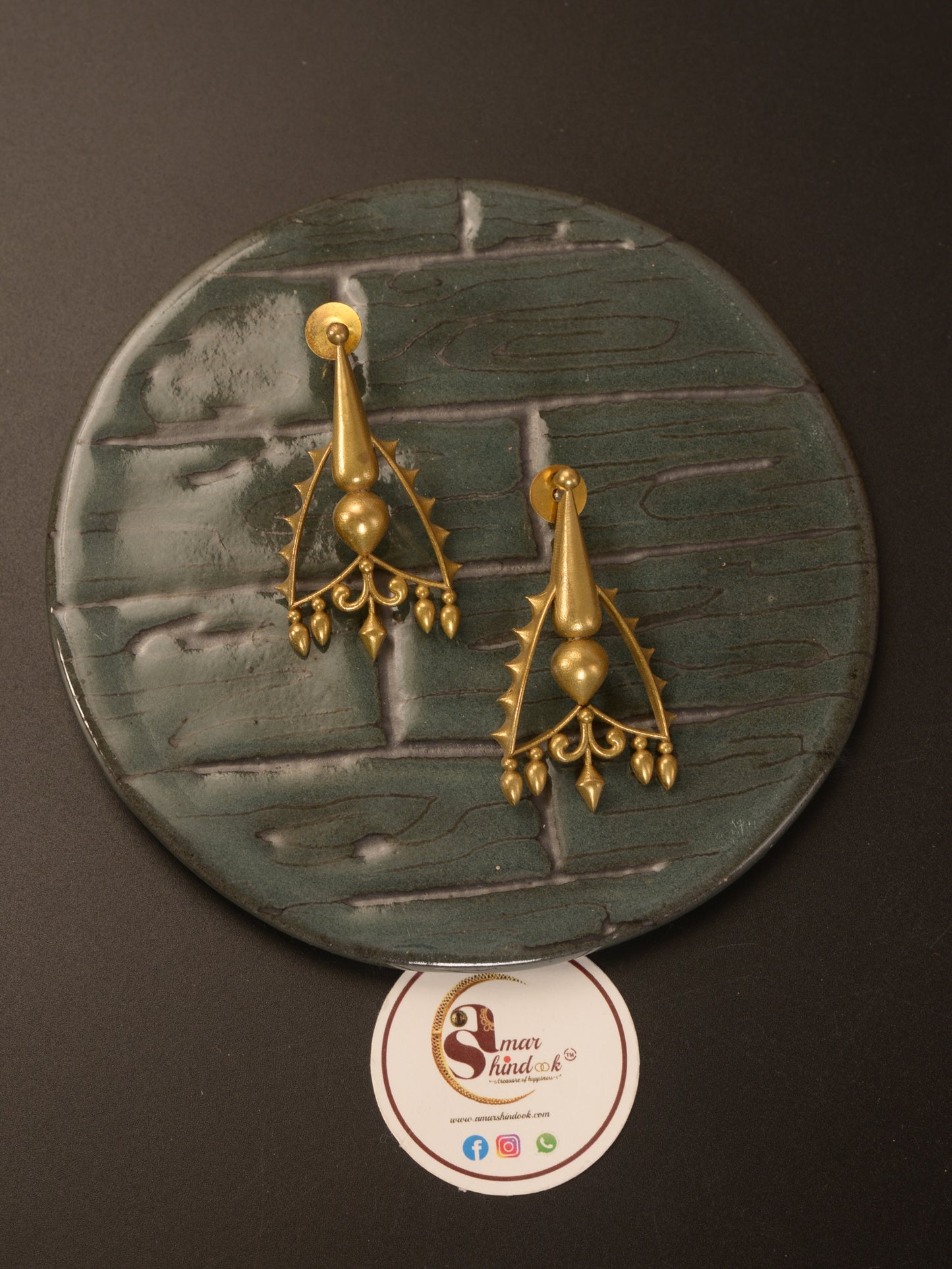 Damini Brass Earrings