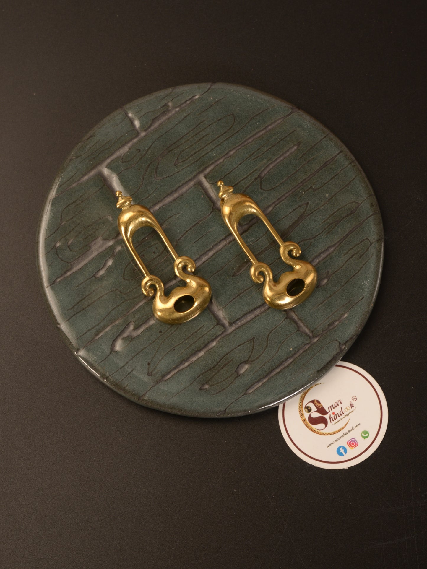Devina Brass Earrings