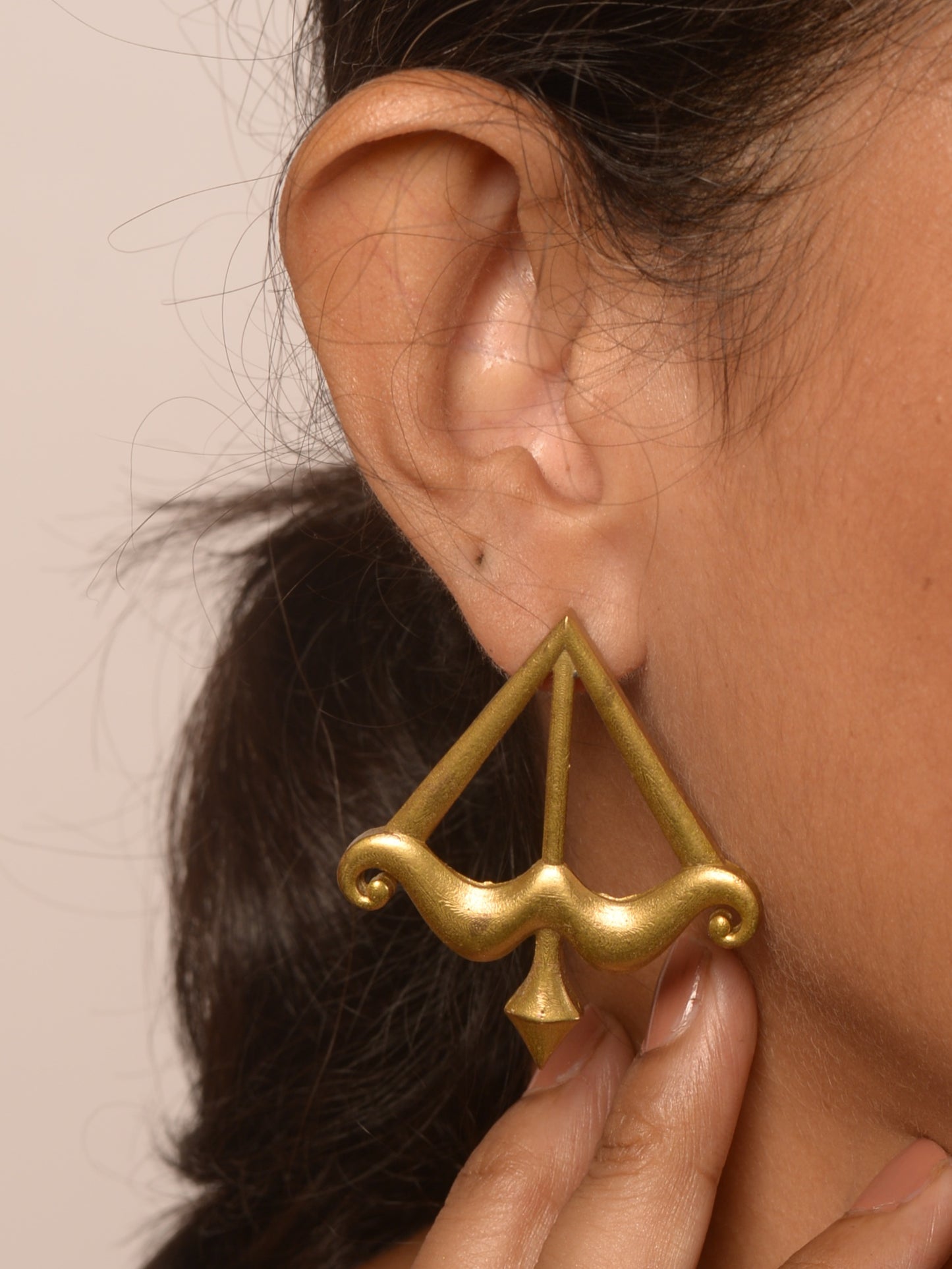 Dhriti Brass Earrings
