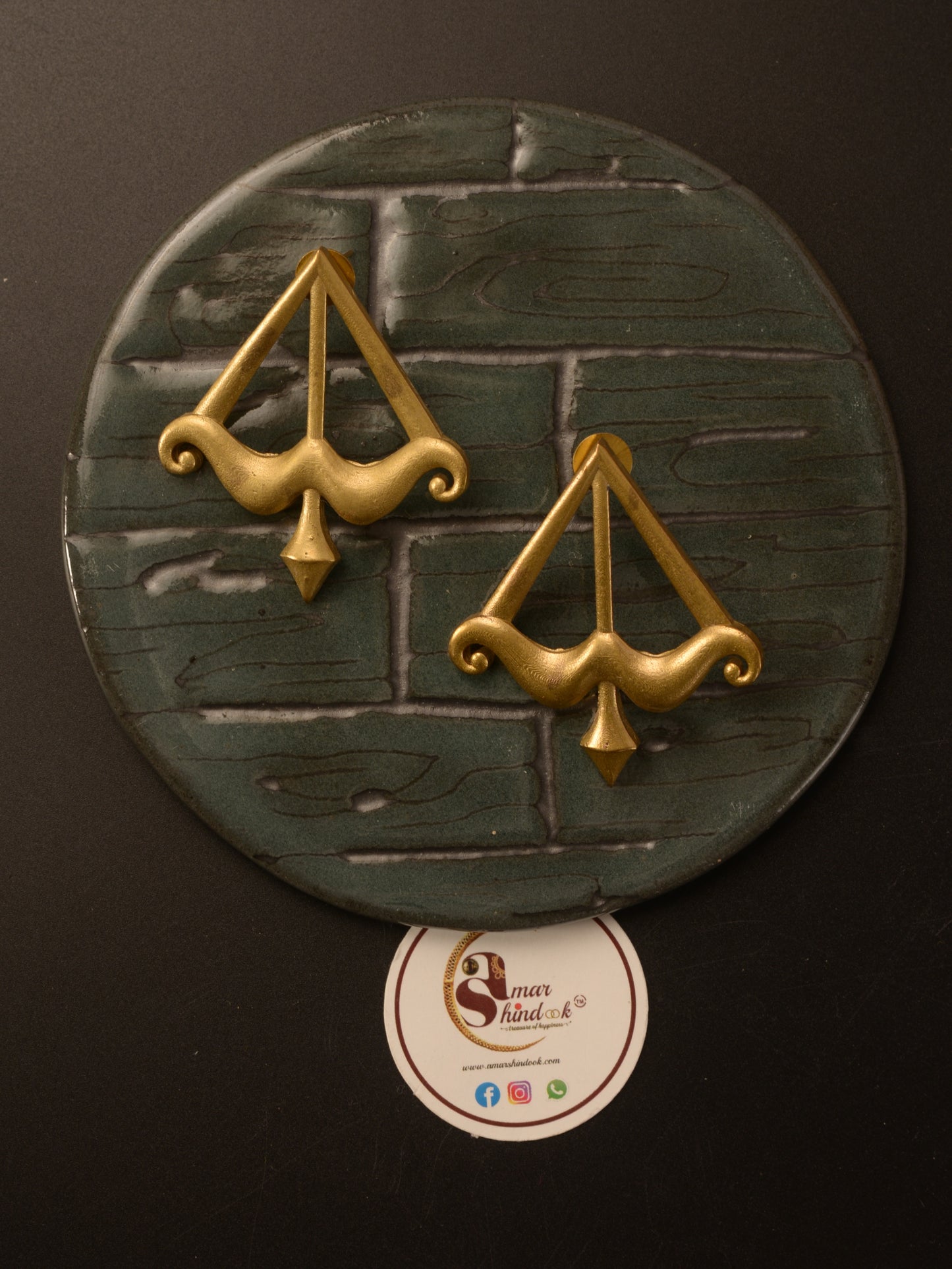 Dhriti Brass Earrings