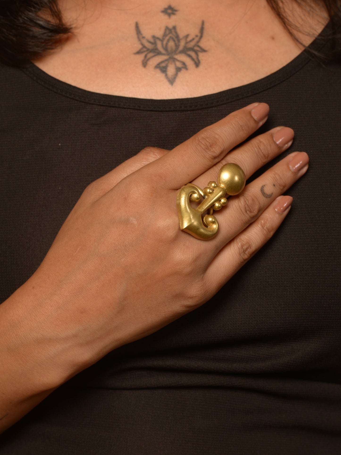 Dyuti Brass Finger Ring