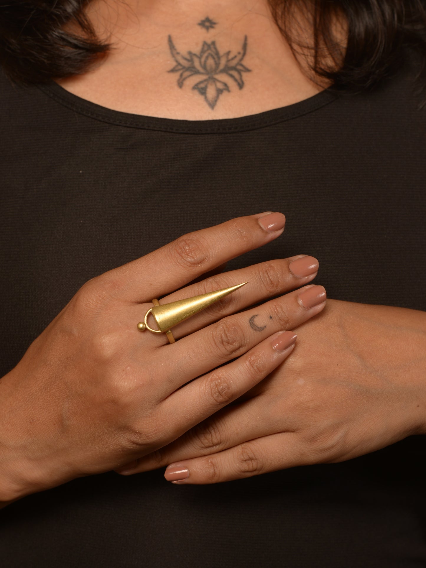 Henna Brass Finger Ring