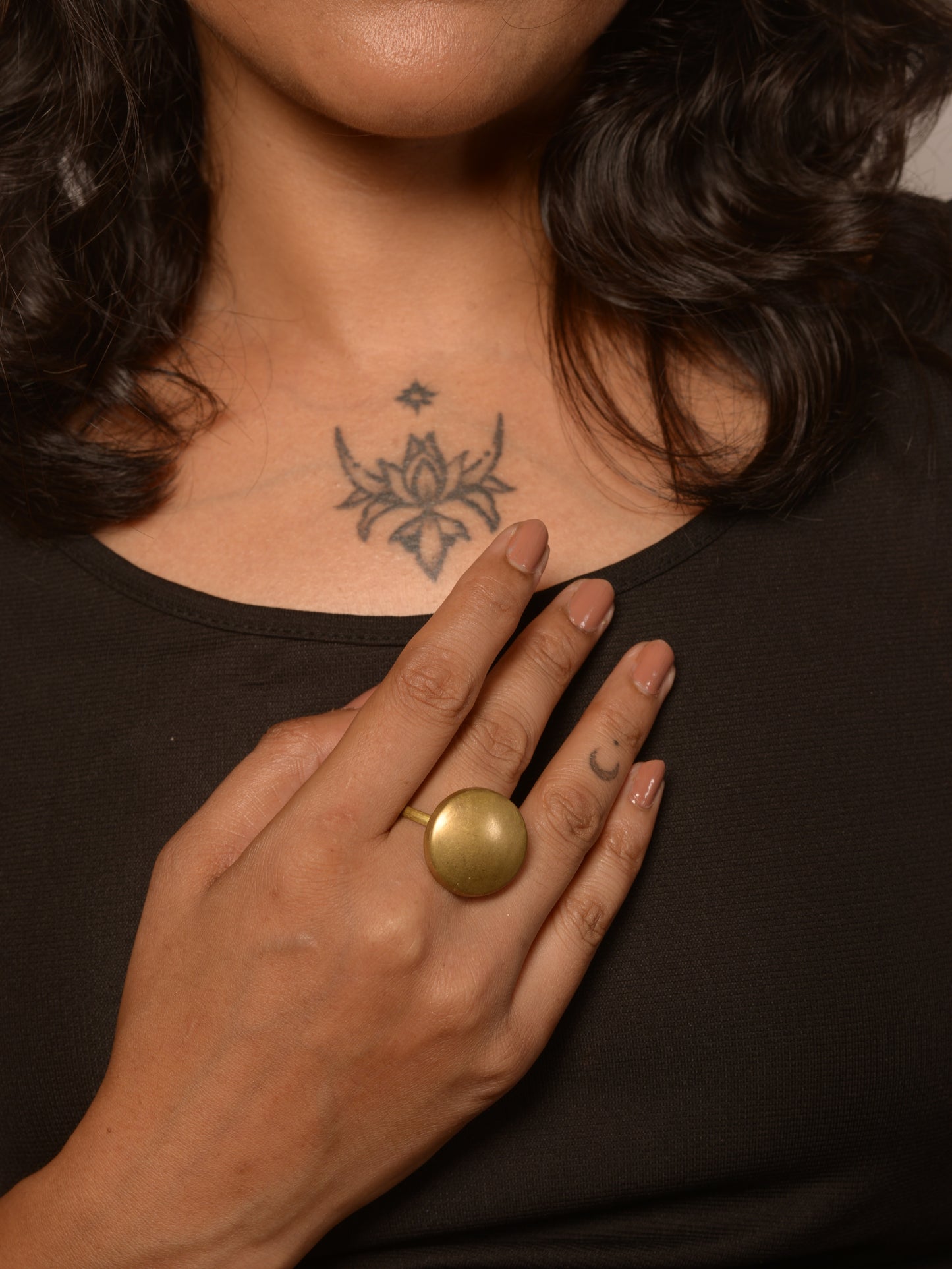 Indira Brass Finger Ring