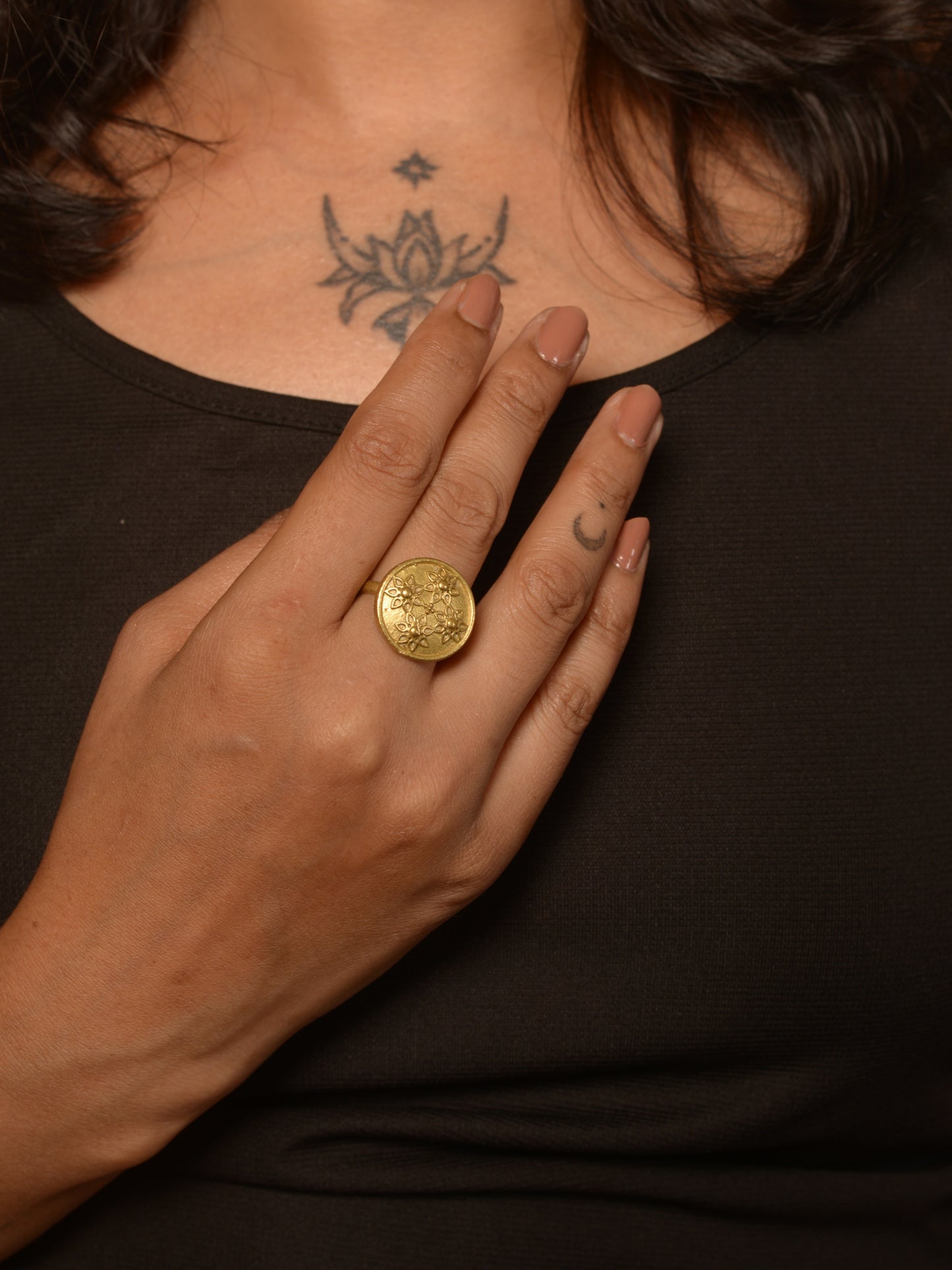 Ishana Brass Finger Ring