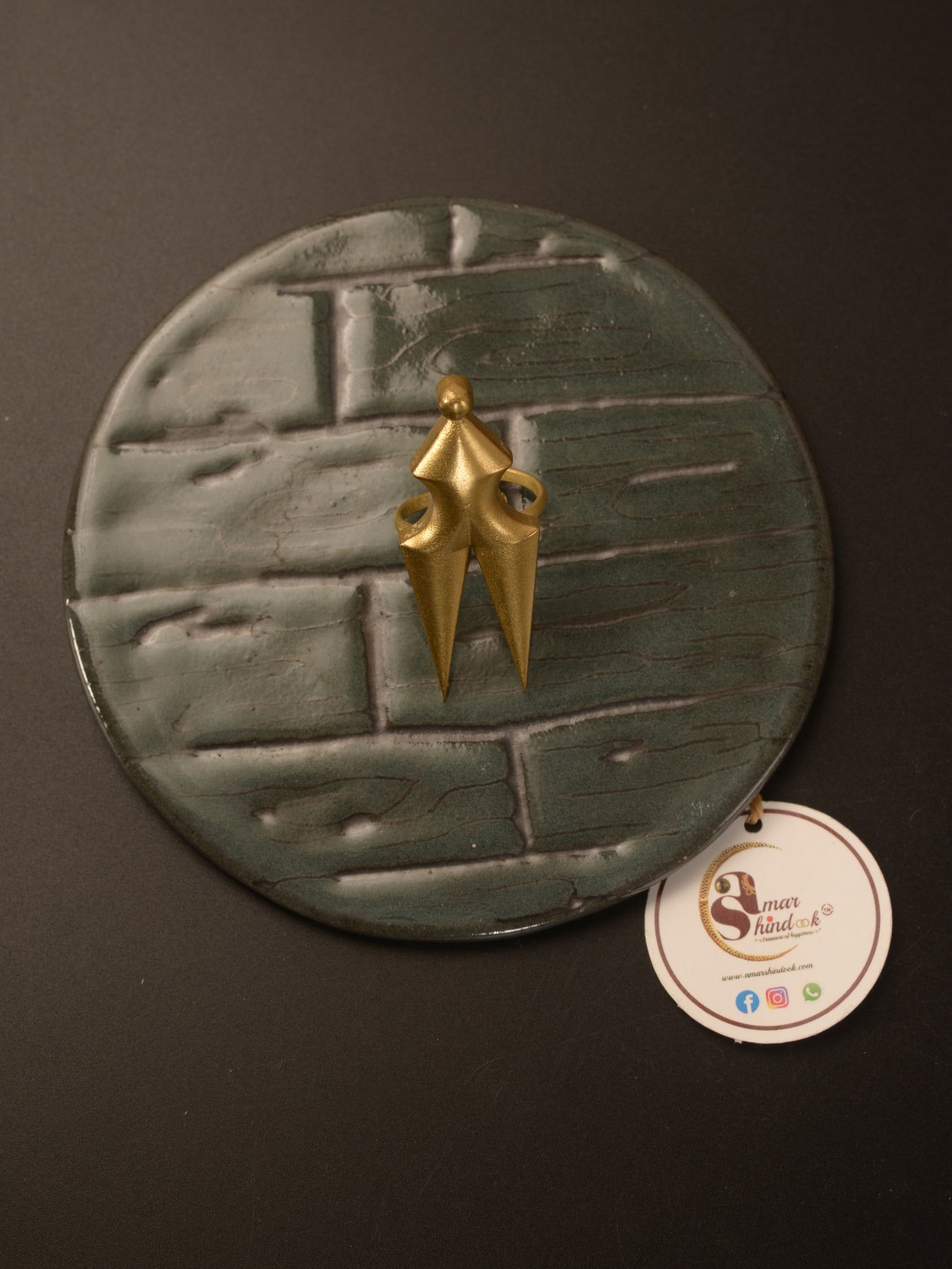 Jhanvi Brass Finger Ring