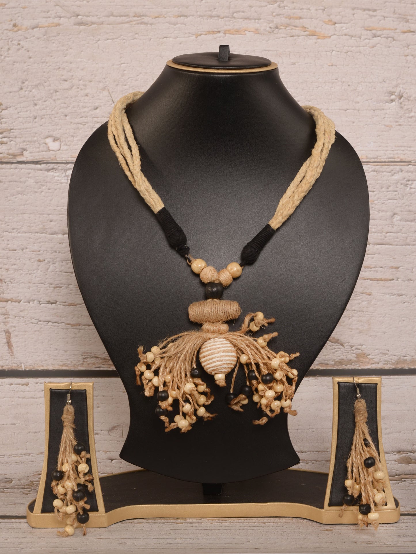 Alopa Jute Necklace & Earrings set