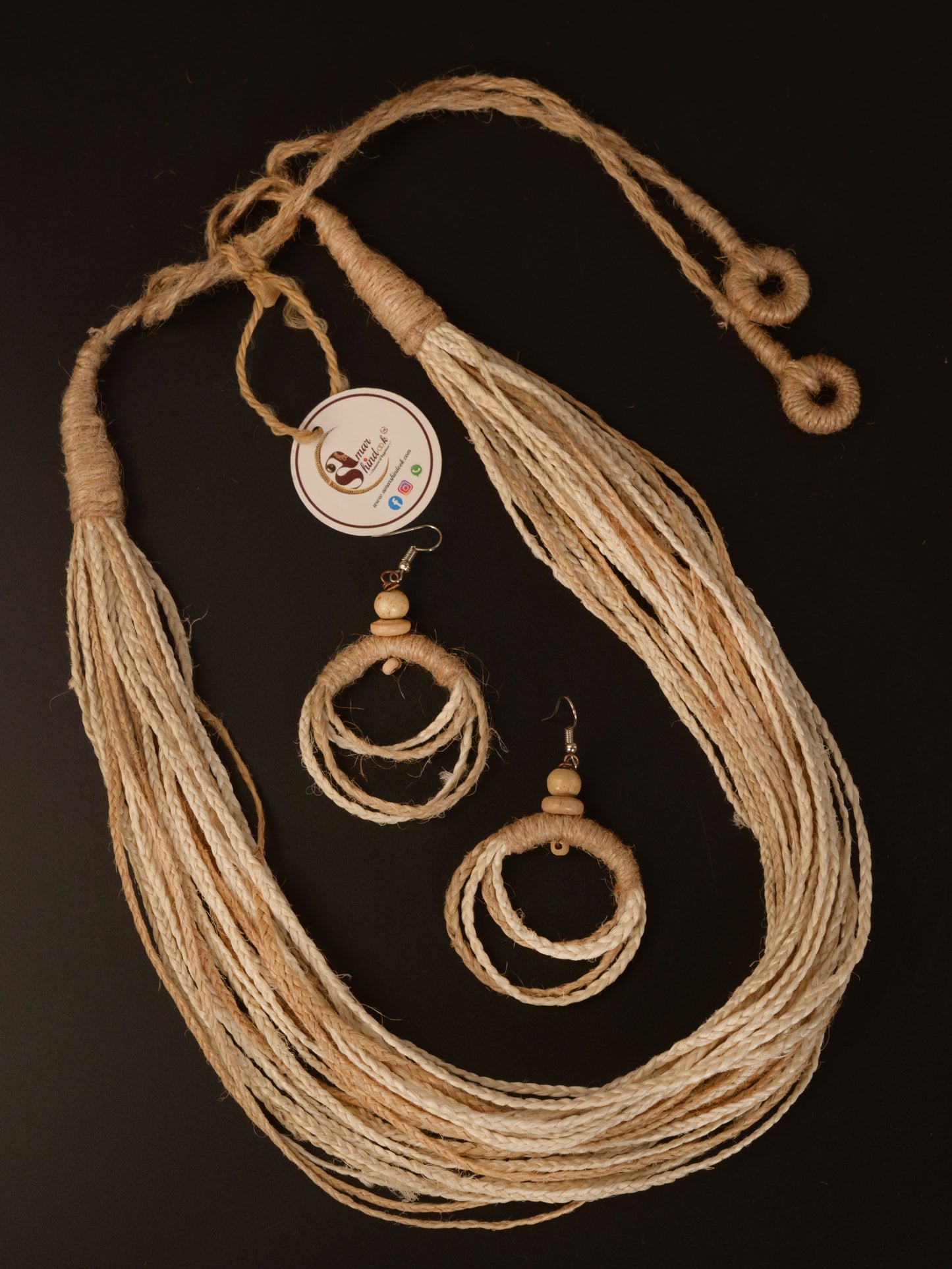 Aditee Jute Necklace & Earrings set