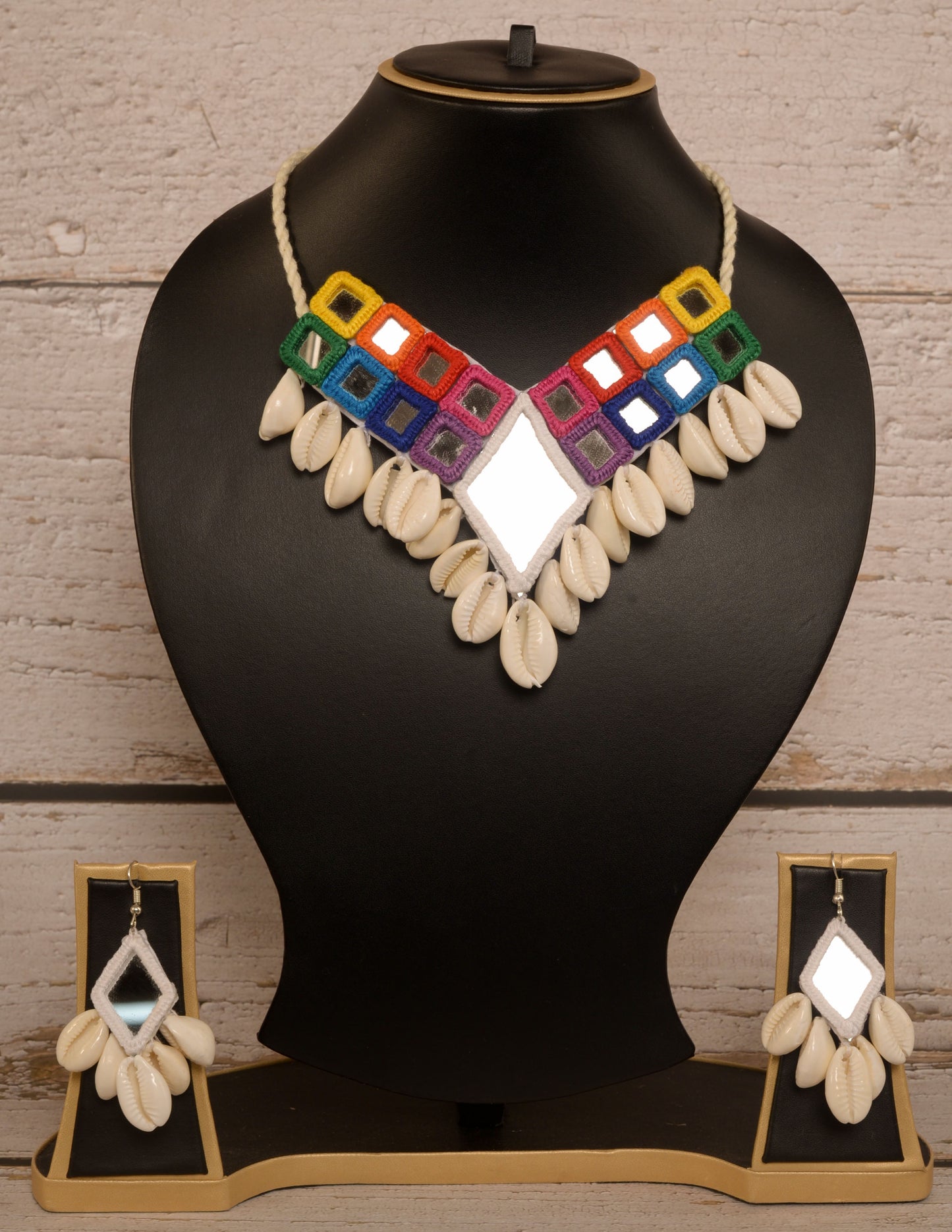 Anandita Mirror work Necklace & Earrings set