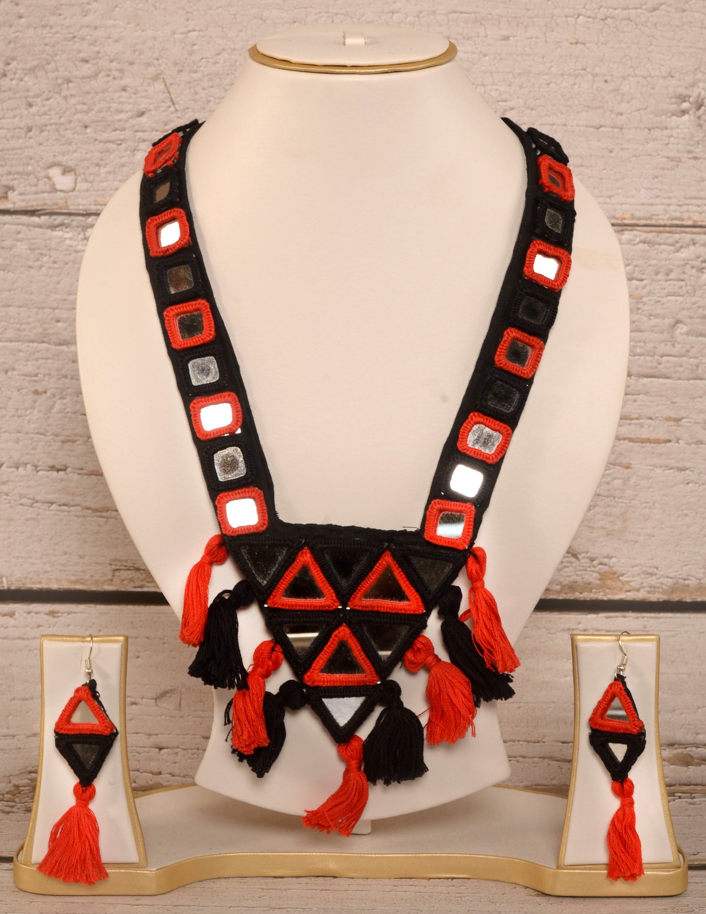 Baisakhi Mirror work Necklace & Earrings set