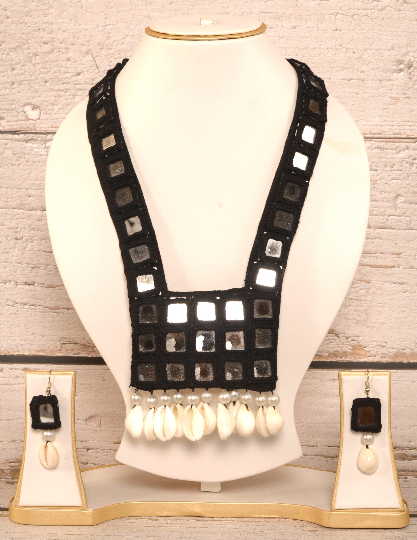 Chitragandha Mirror work Necklace & Earrings set