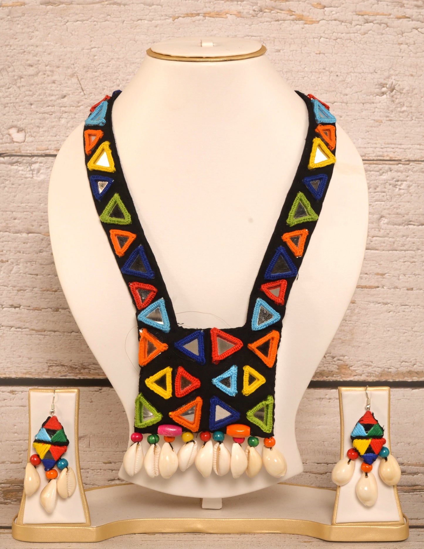Barkha Mirror work Necklace & Earrings set