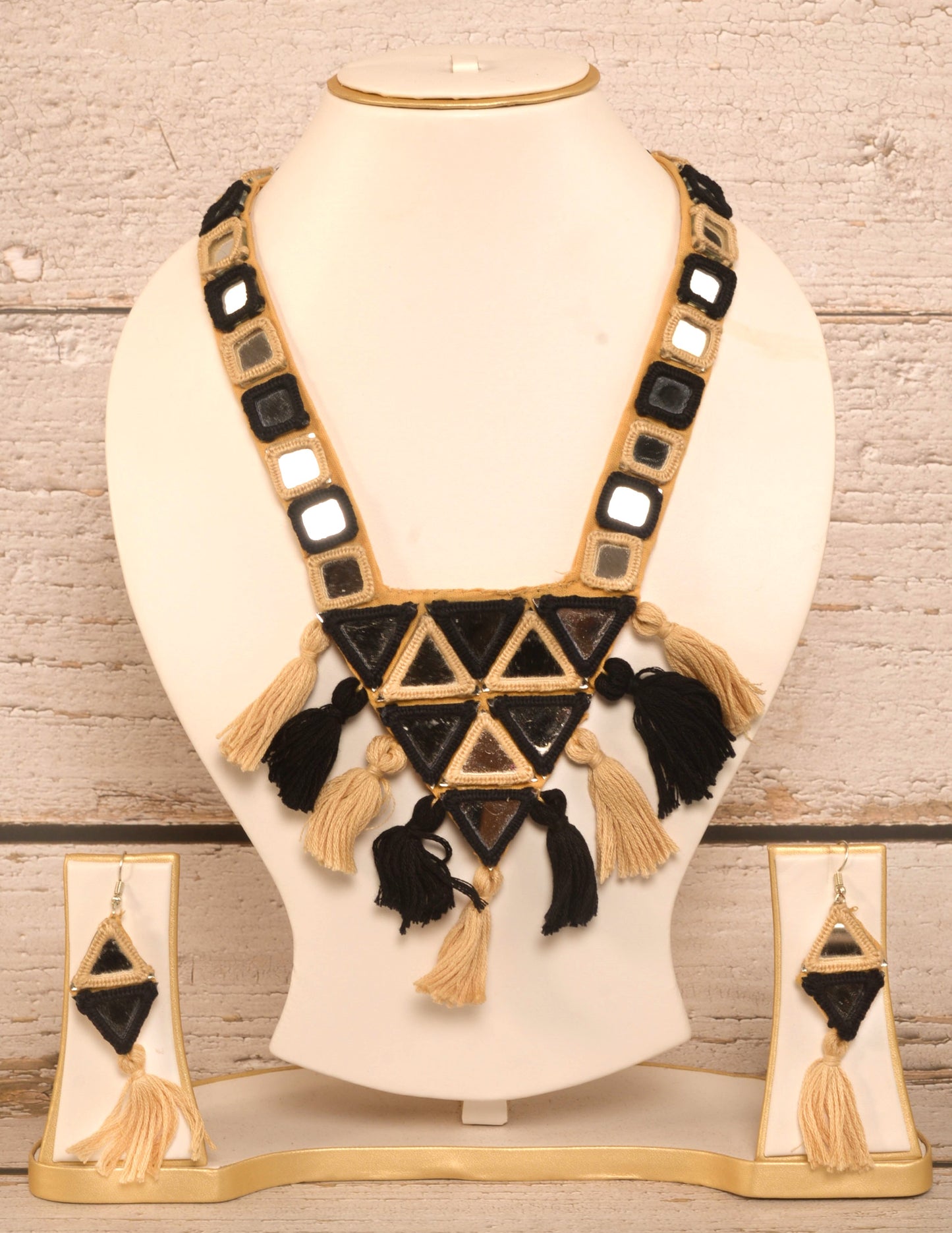 Chandrima Mirror work Necklace & Earrings set
