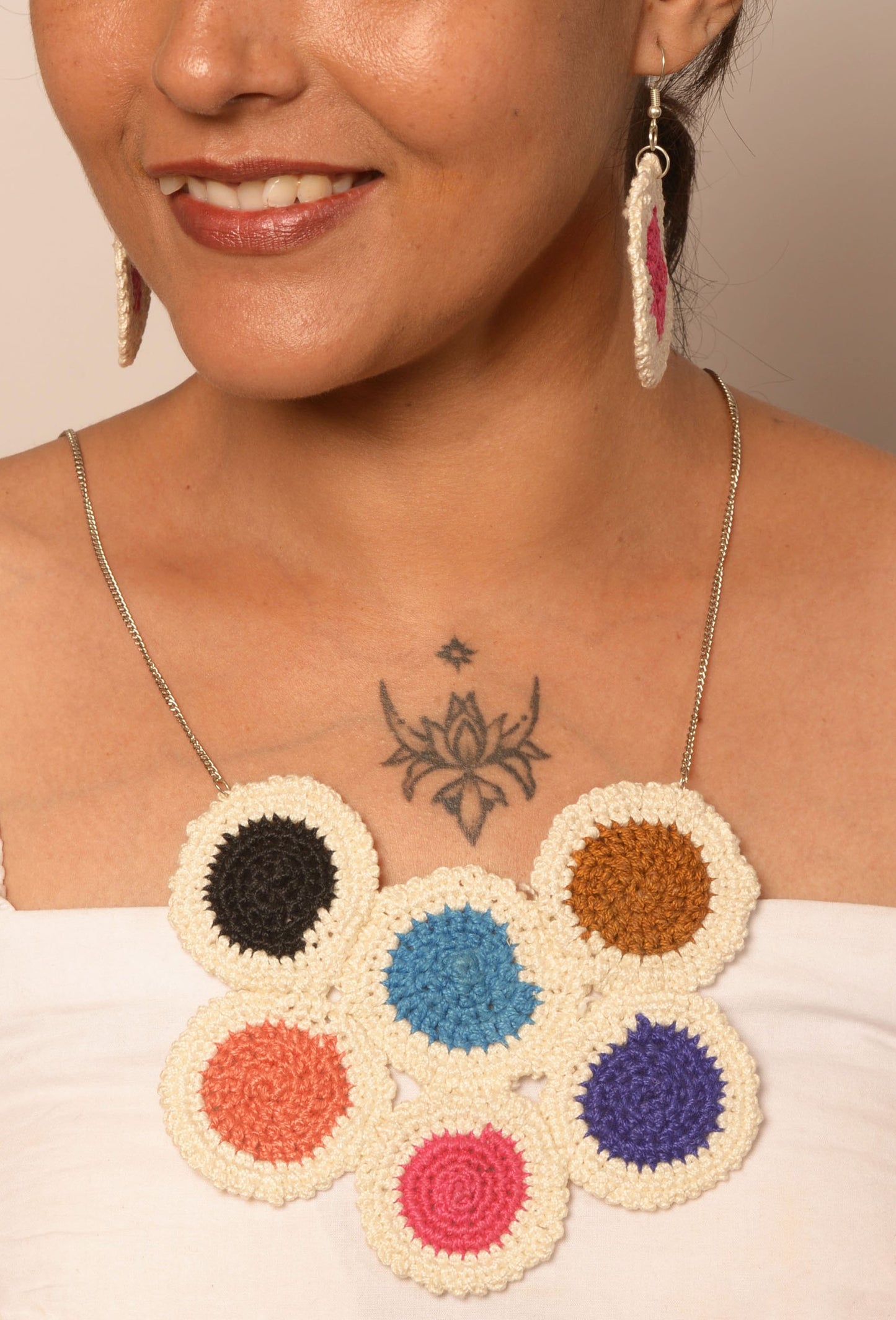Aarani Crochet Necklace & Earrings set