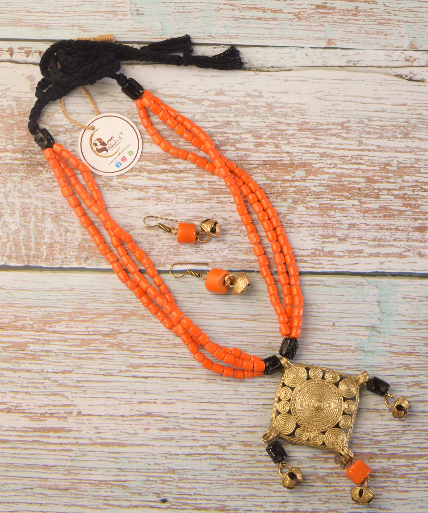 Rishvi Dokra Necklace & Earrings set