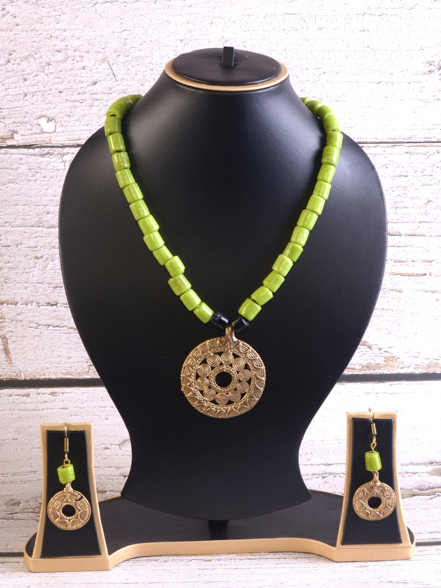 Rutvi Dokra Necklace & Earrings set
