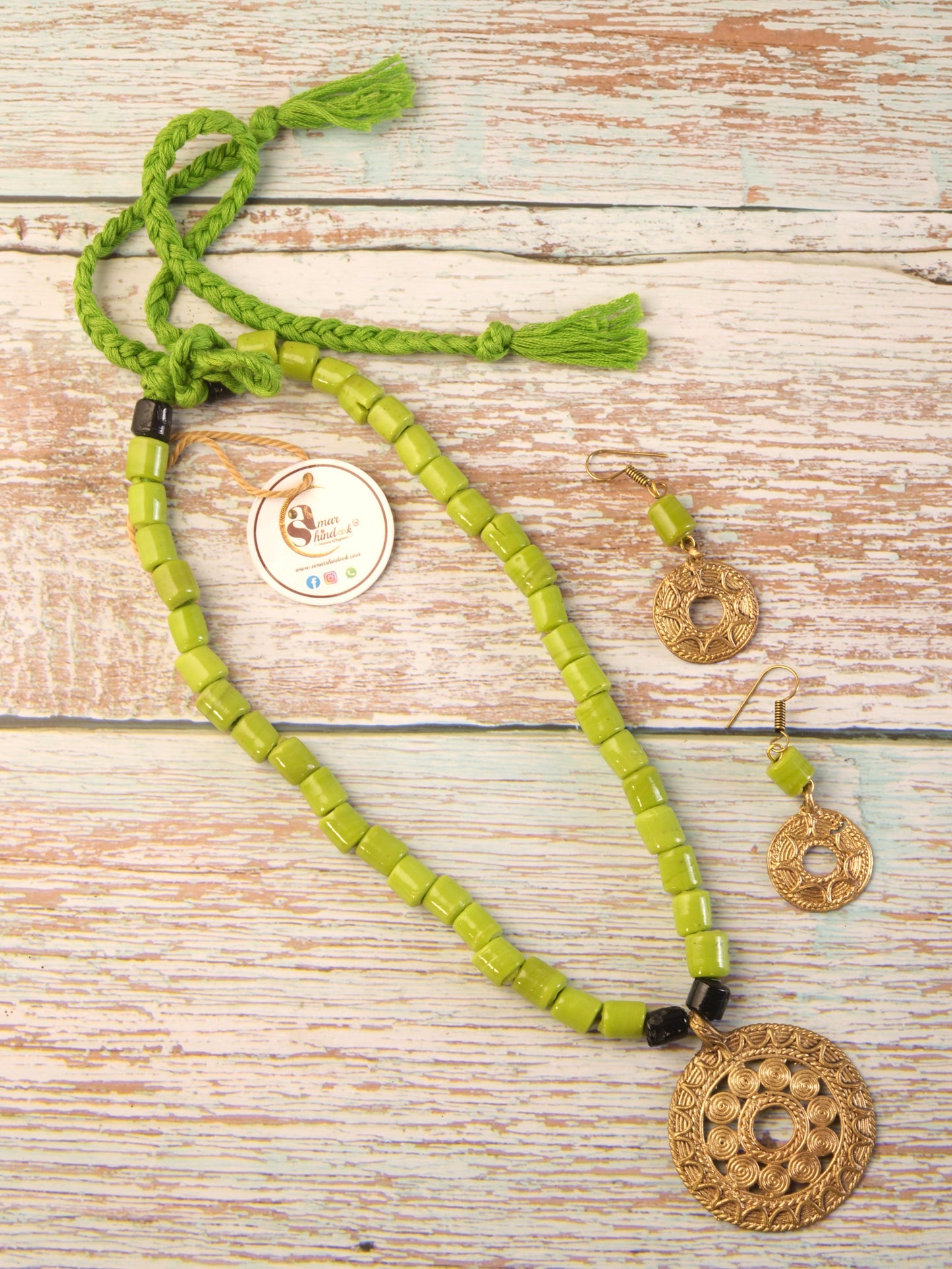 Rutvi Dokra Necklace & Earrings set