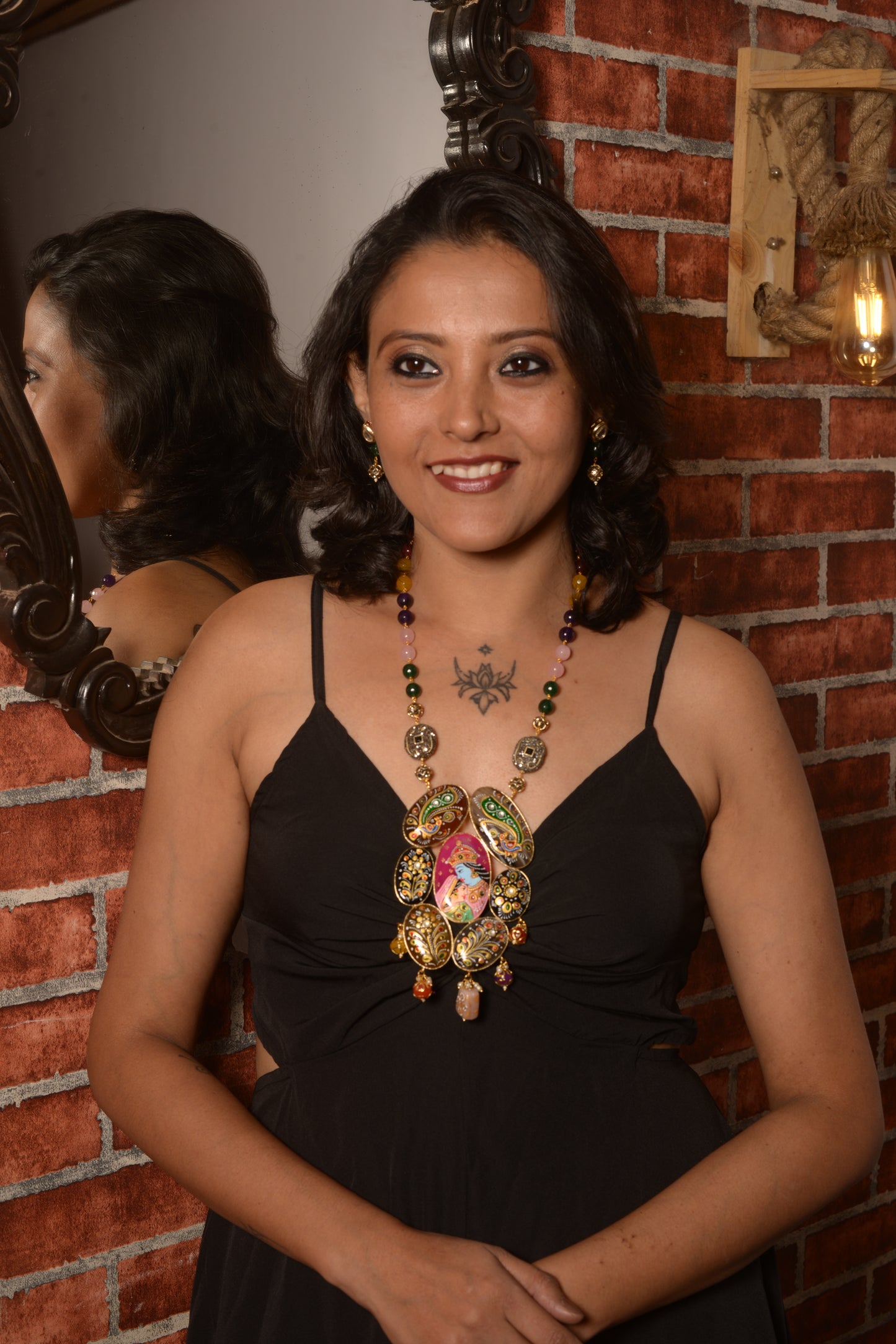 Chitrangada Tanjore Necklace & Earrings set