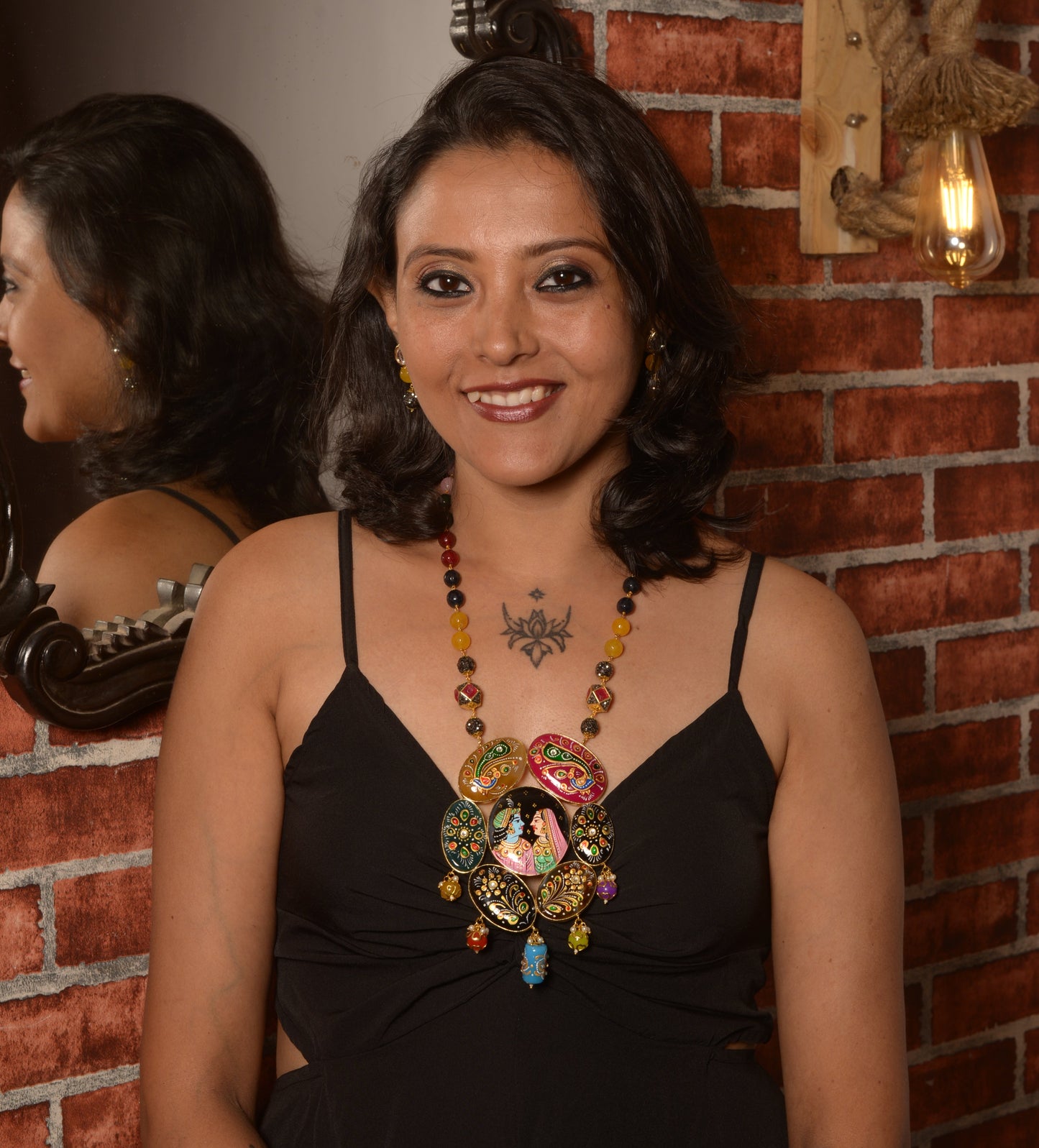 Debjani Tanjore Necklace & Earrings set