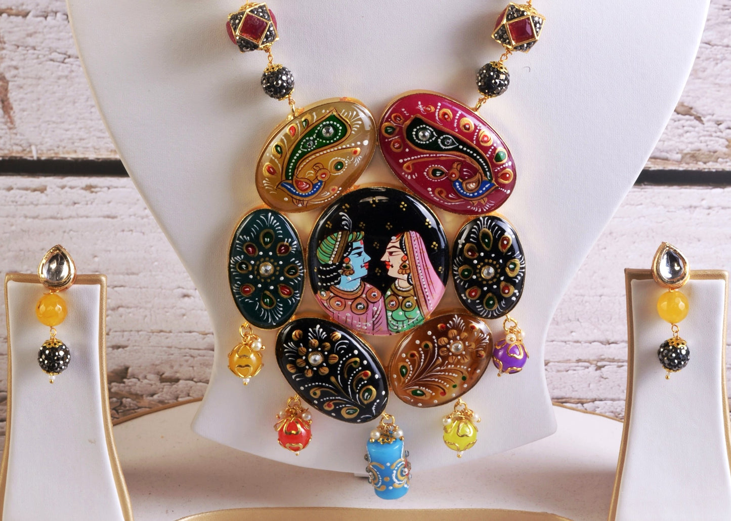 Debjani Tanjore Necklace & Earrings set