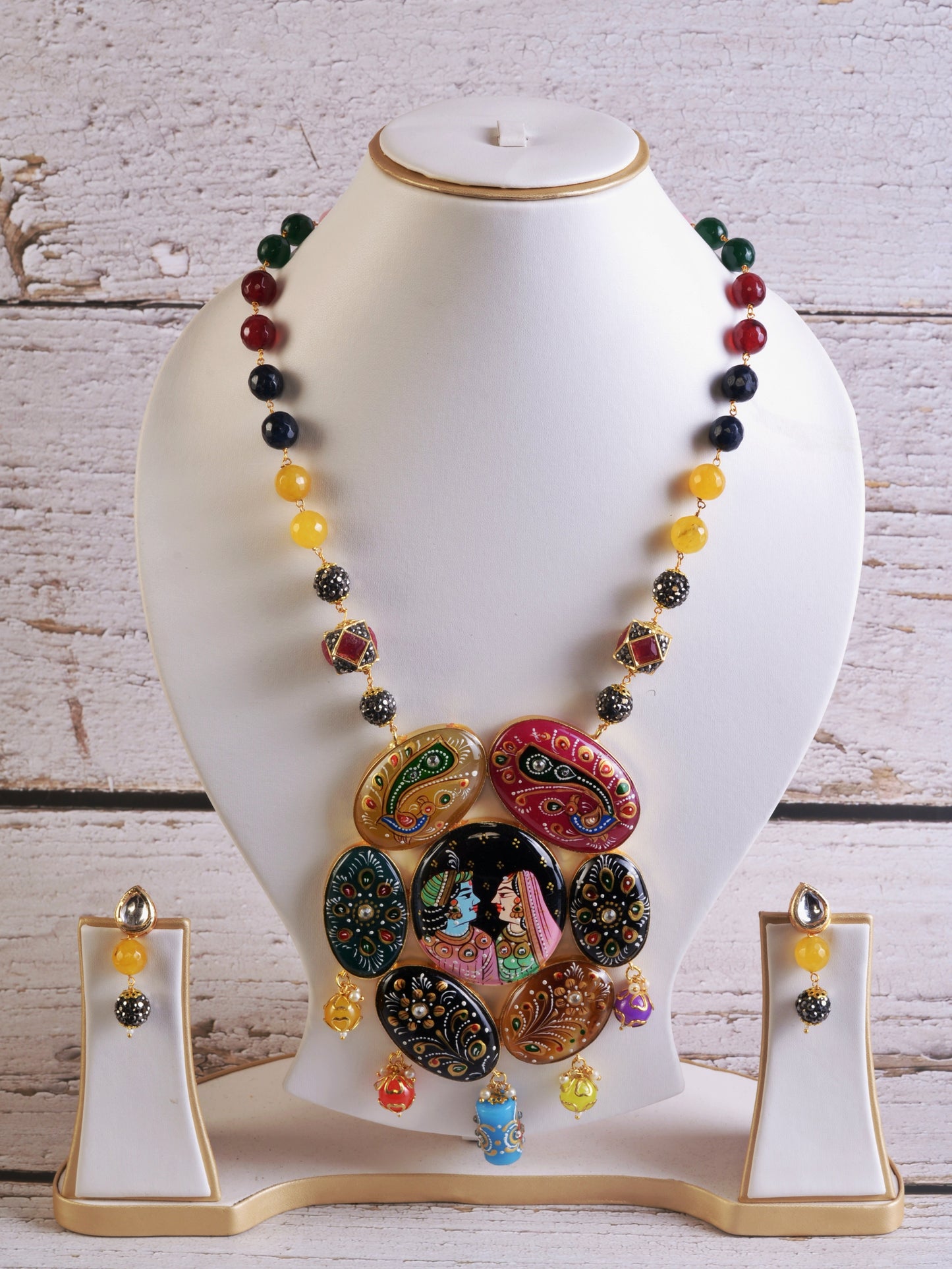 Debjani Tanjore Necklace & Earrings set