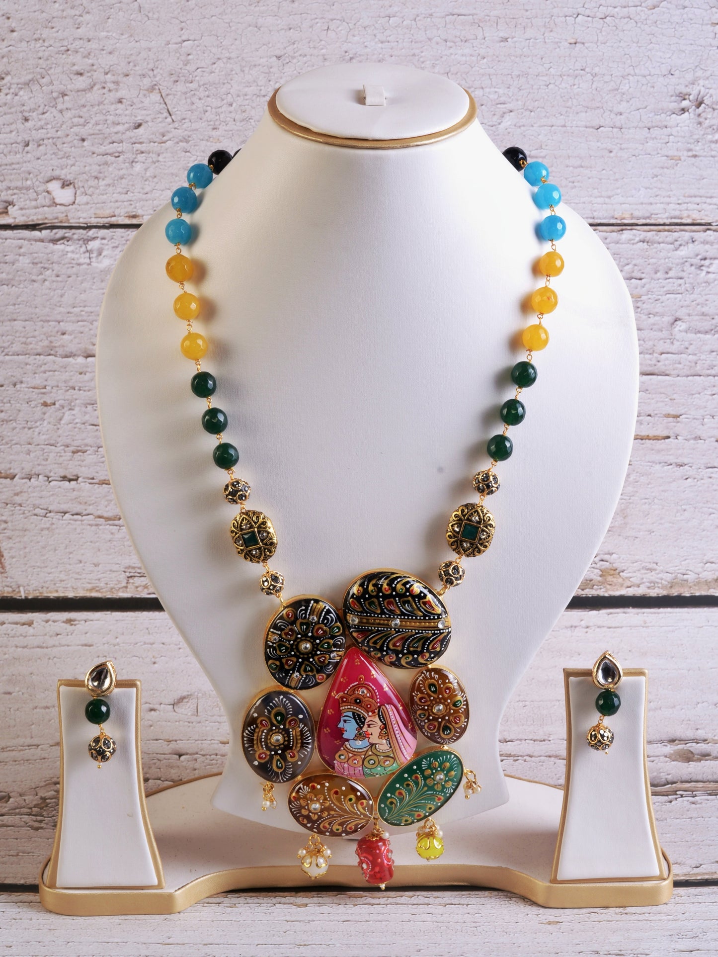 Damayantee Tanjore Necklace & Earrings set