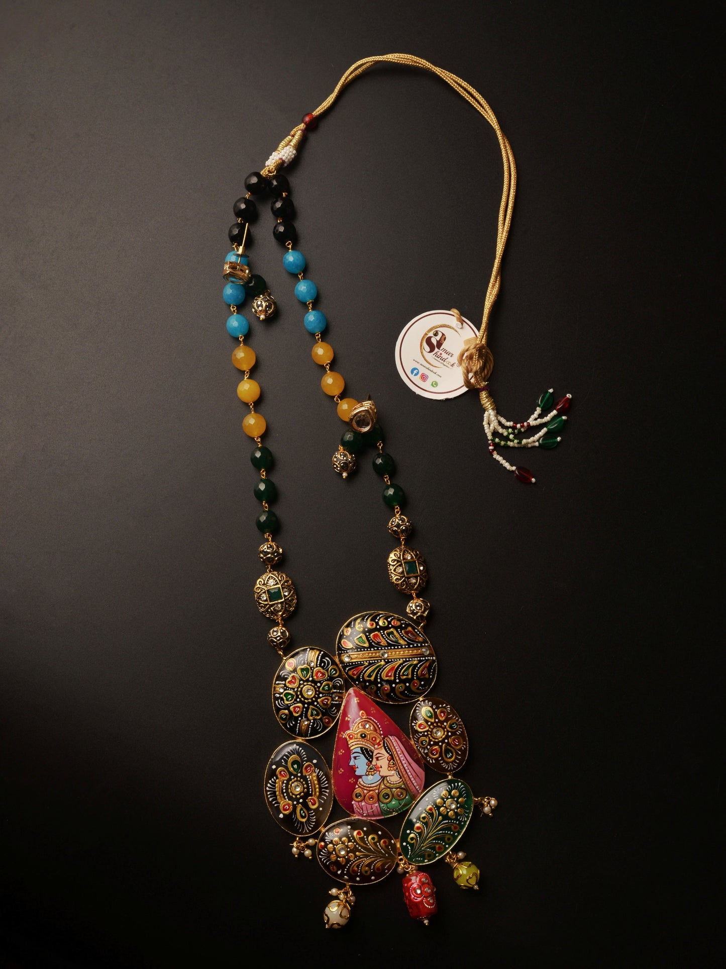 Damayantee Tanjore Necklace & Earrings set