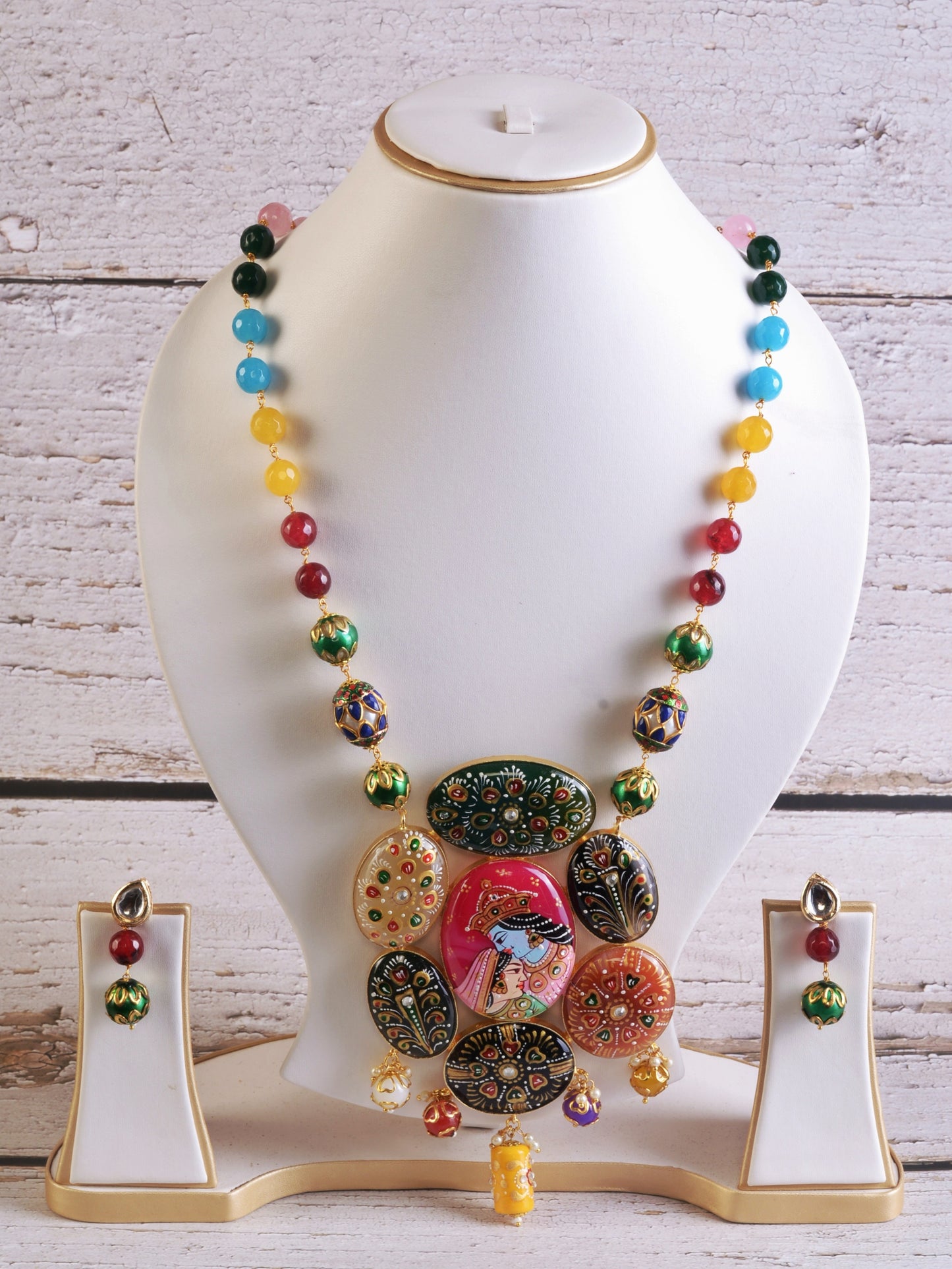Deepakala Tanjore Necklace & Earrings set