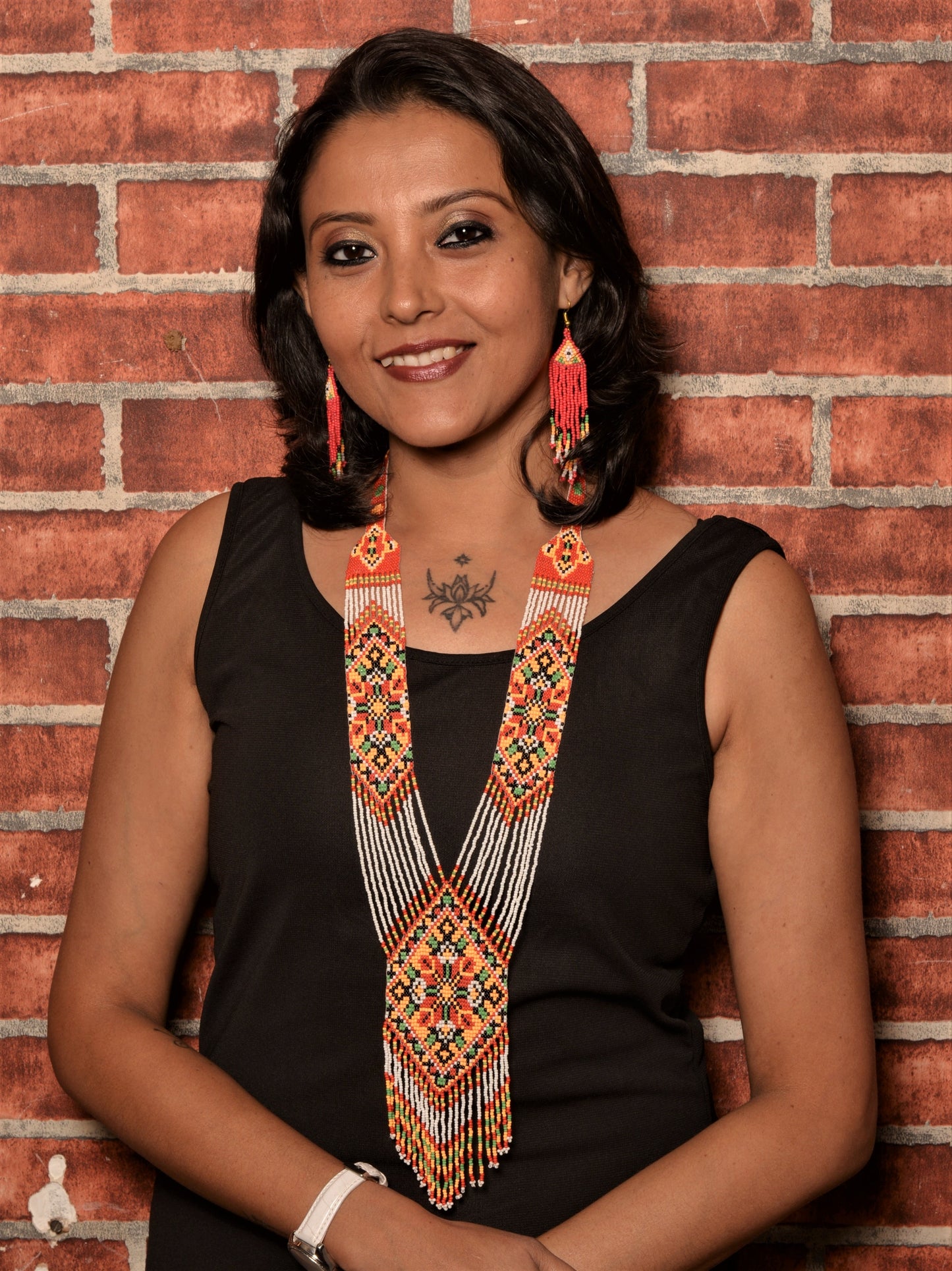 Karmia Beads Necklace & Earrings Set