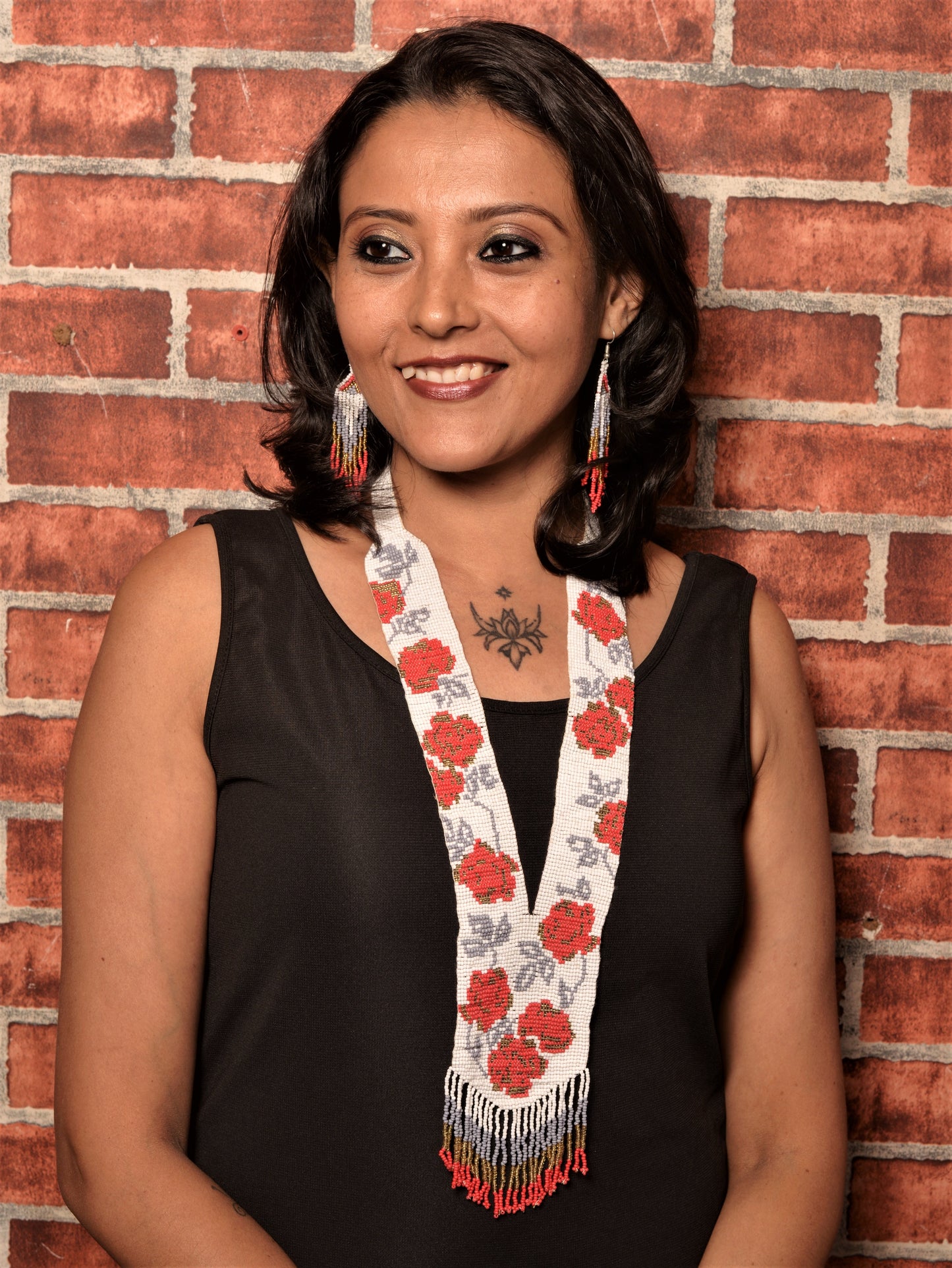 Allonia Beads Necklace & Earrings Set