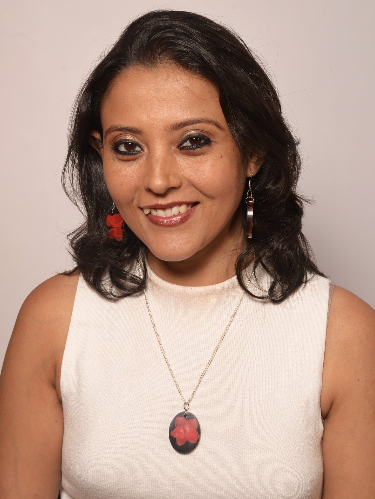 Clara Resin Pendant & Earrings set