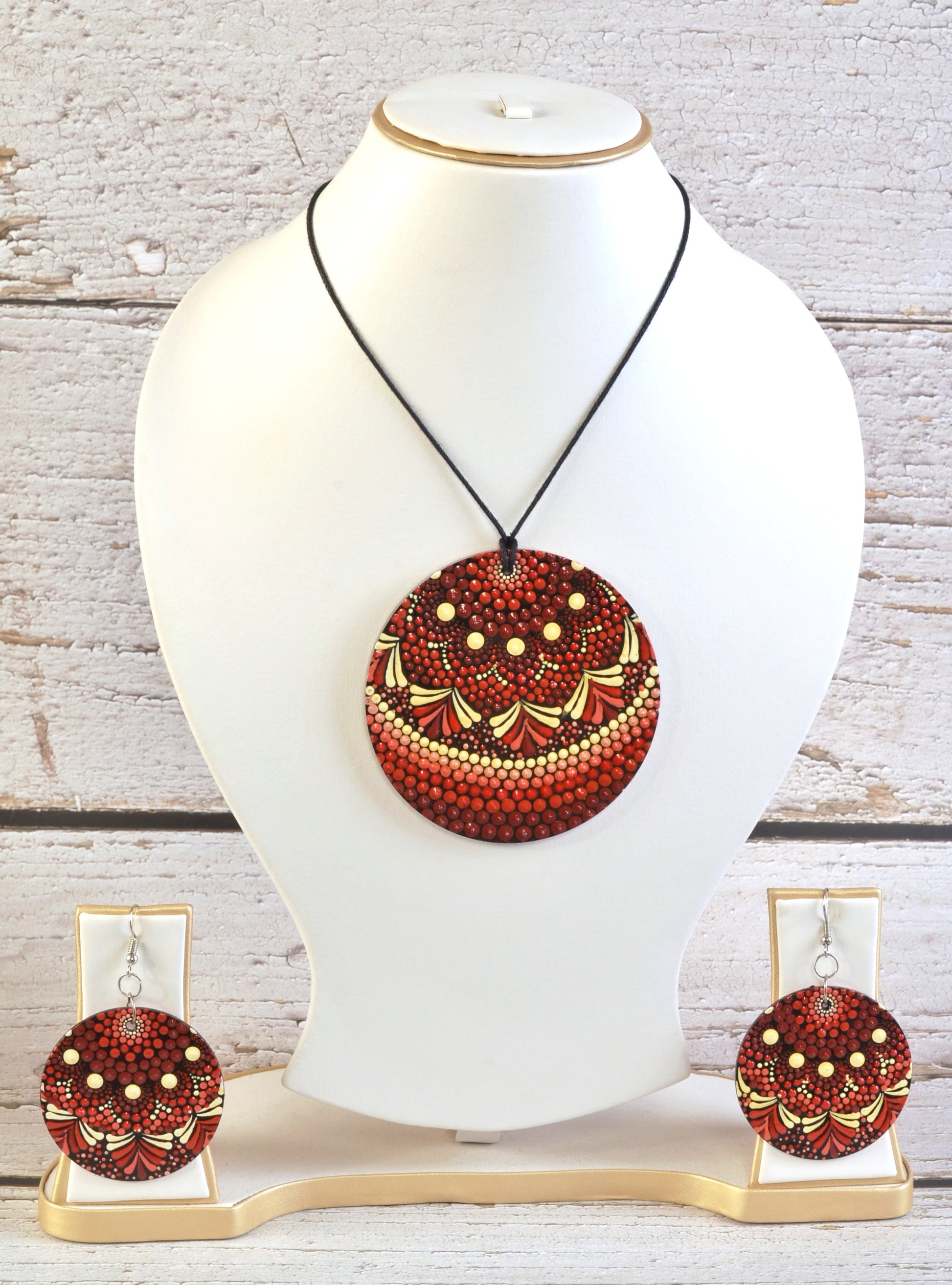 Surya Mandala Pendant & Earrings set