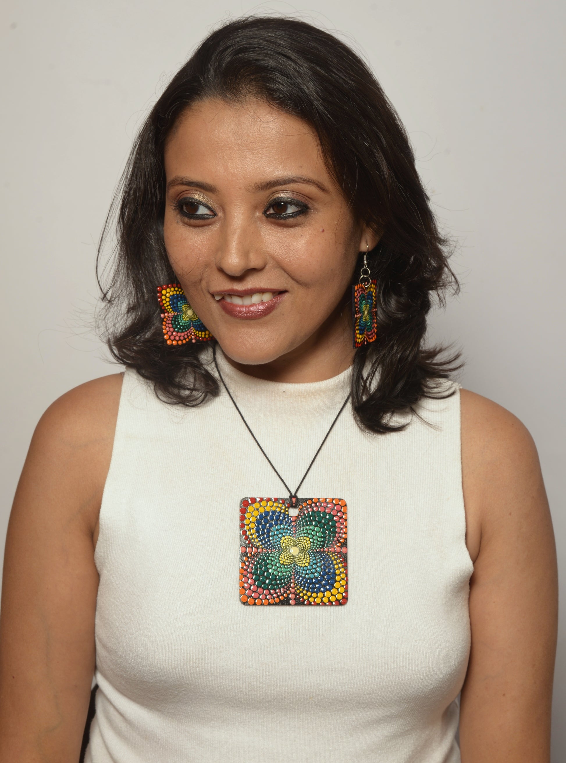 Sarika Mandala Pendant & Earrings set