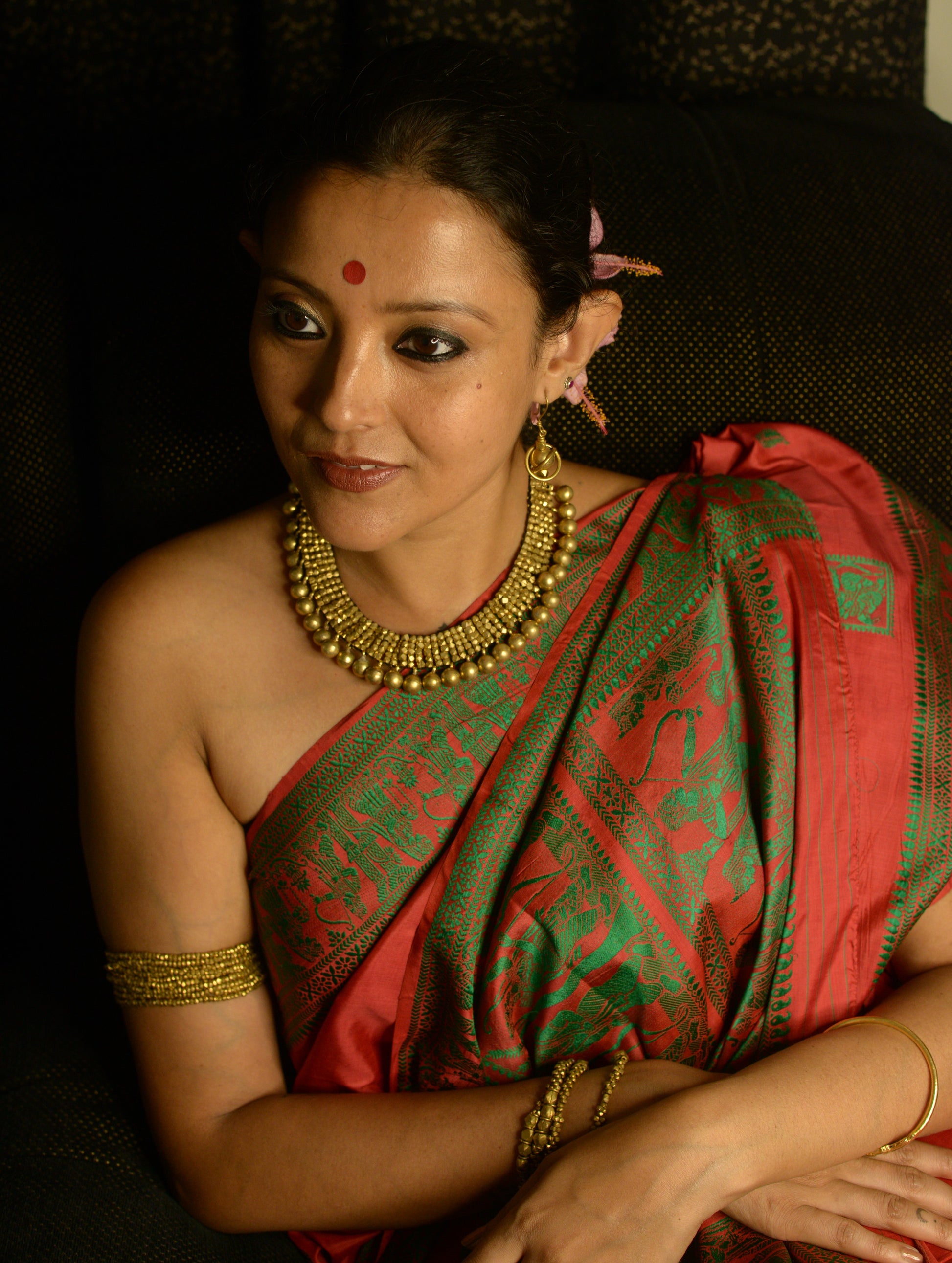 Mayra Dokra Jewellery Necklace & Earrings set