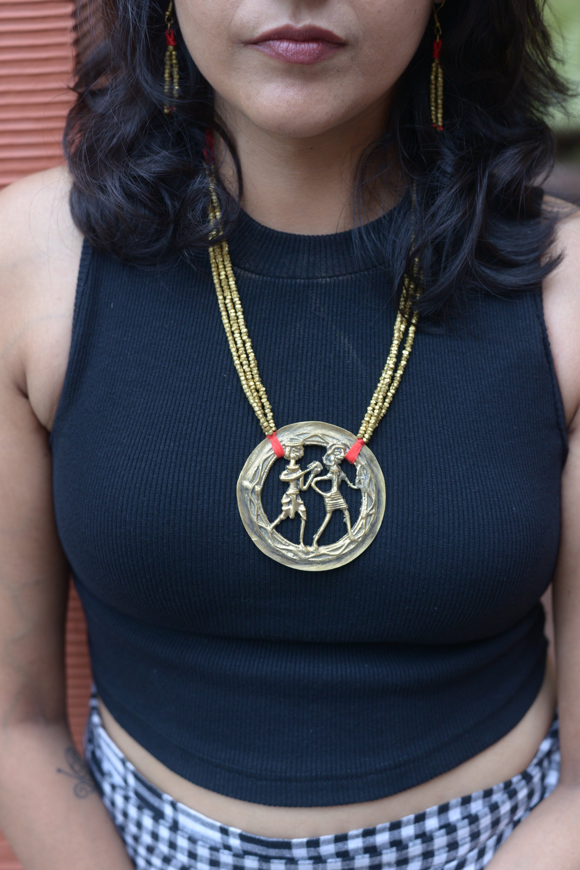 Lopa Dokra Jewellery Necklace & Earrings Set