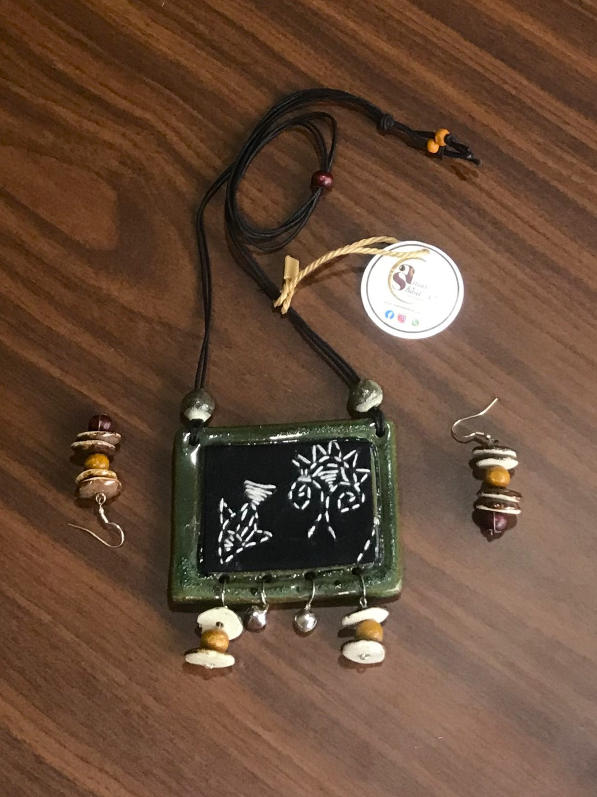 Samira Ceramic Necklace & Earring set