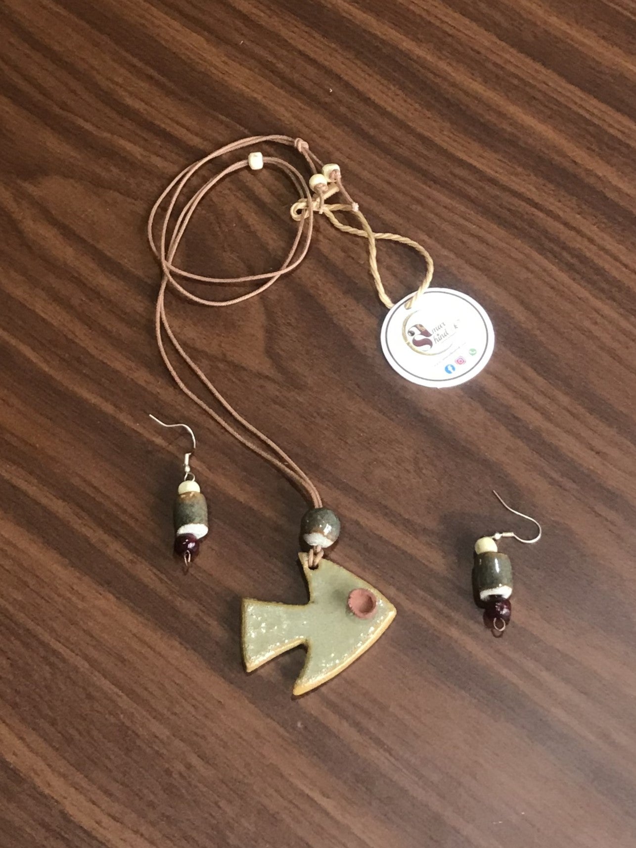 Larra Ceramic Necklace & Earring set