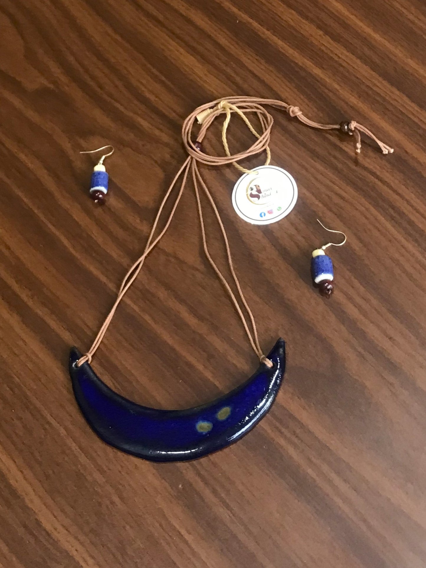 Ireene Ceramic Necklace & Earring set