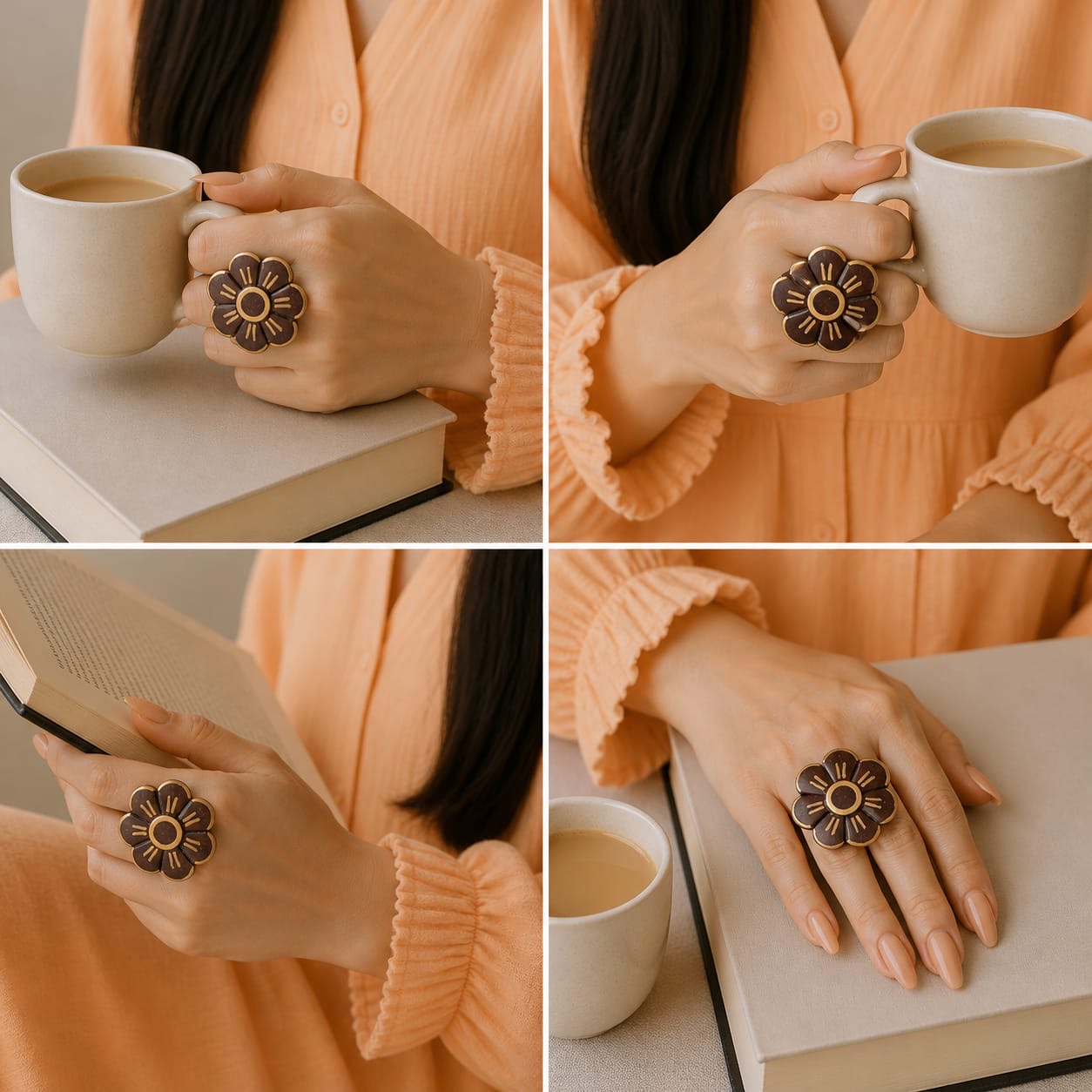 Viha Coco Shell Finger Ring