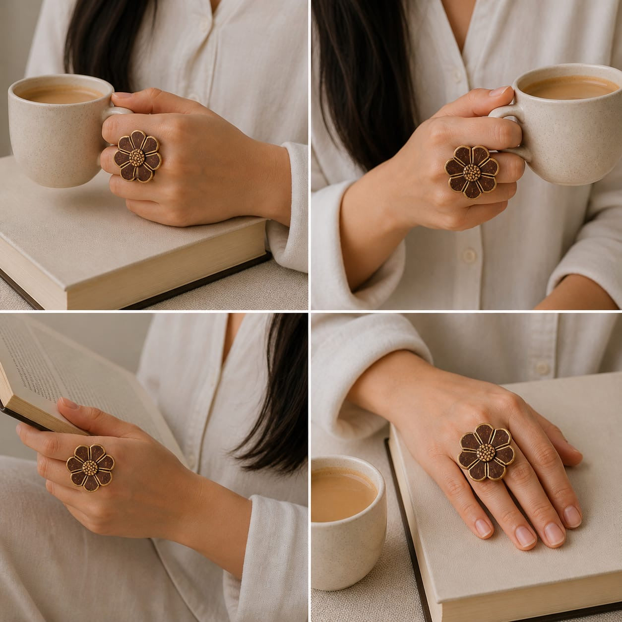 Naya Coco Shell Finger Ring