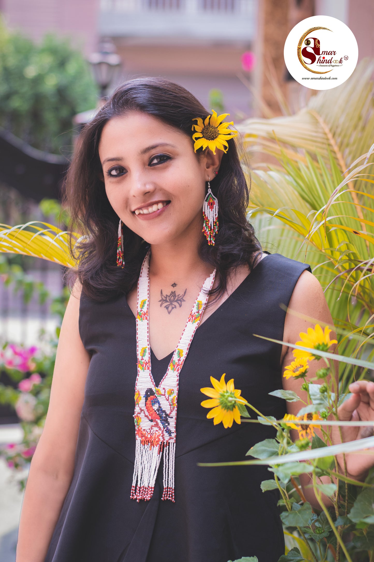 Zemora Beads Necklace & Earrings Set