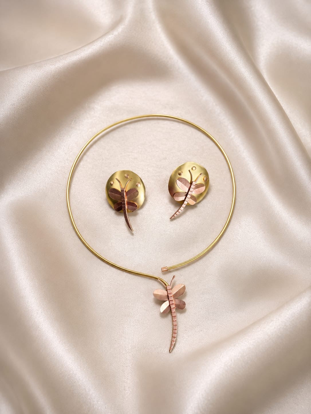 Amelia Copper Necklace & Earring set