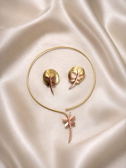 Amelia Copper Necklace & Earring set