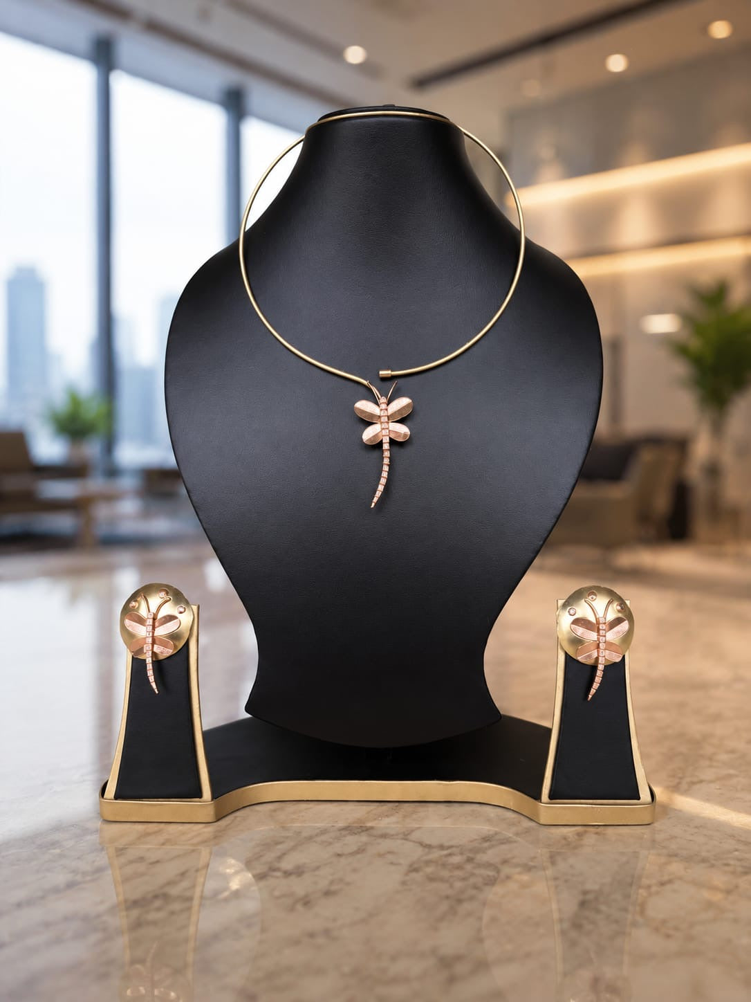 Amelia Copper Necklace & Earring set