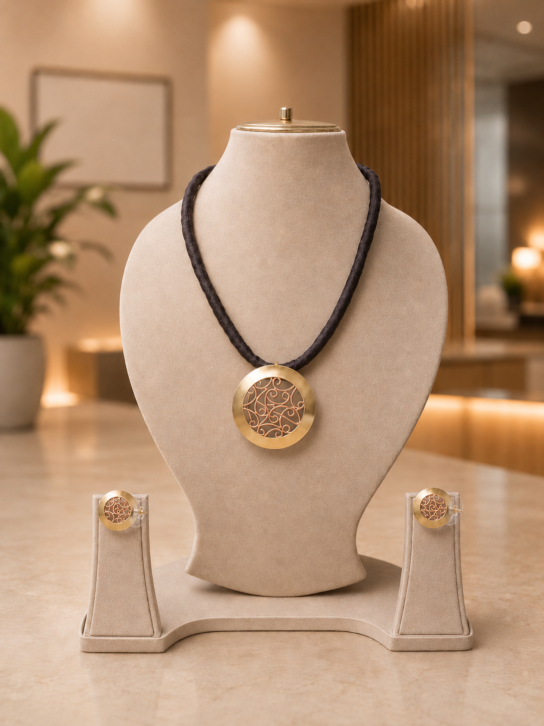 Rithanya Copper Necklace & Earring set