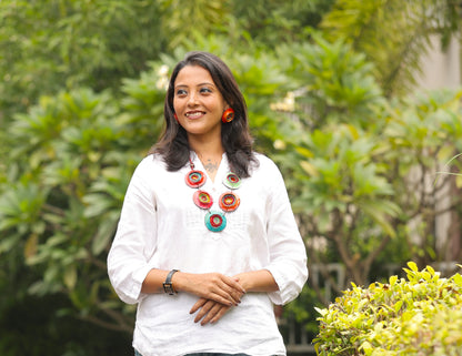 Urmika Clay Necklace & Earring set