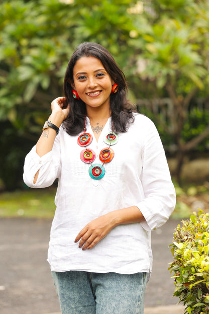 Urmika Clay Necklace & Earring set