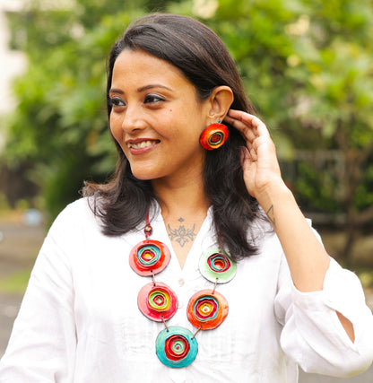 Urmika Clay Necklace & Earring set