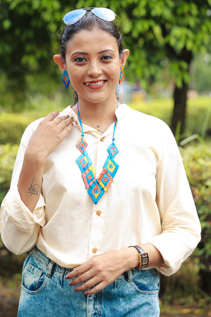 Athena Clay Necklace & Earring set