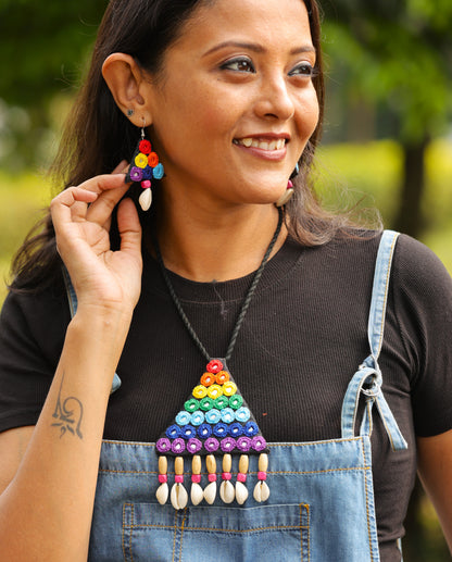 Malini Mirror work Necklace & Earrings set