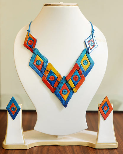 Athena Clay Necklace & Earring set